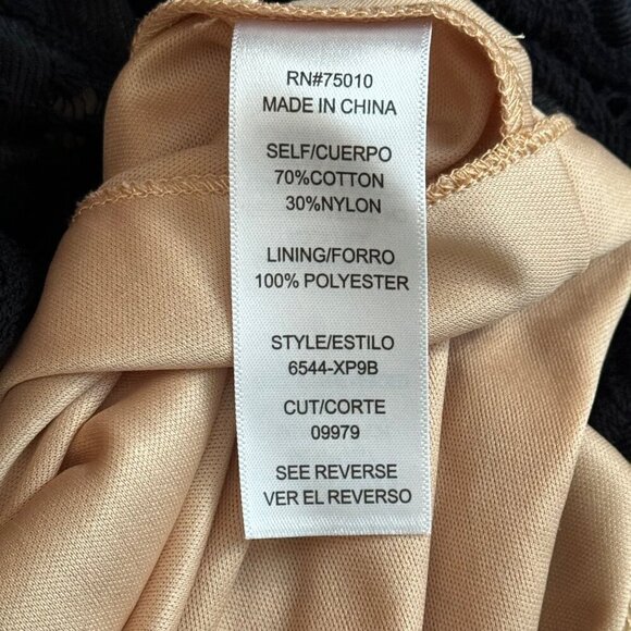 City Studio Nude Dress Black Lace Overlay Sleeveless Formal Dress Juniors Size 5 - Picture 8 of 11